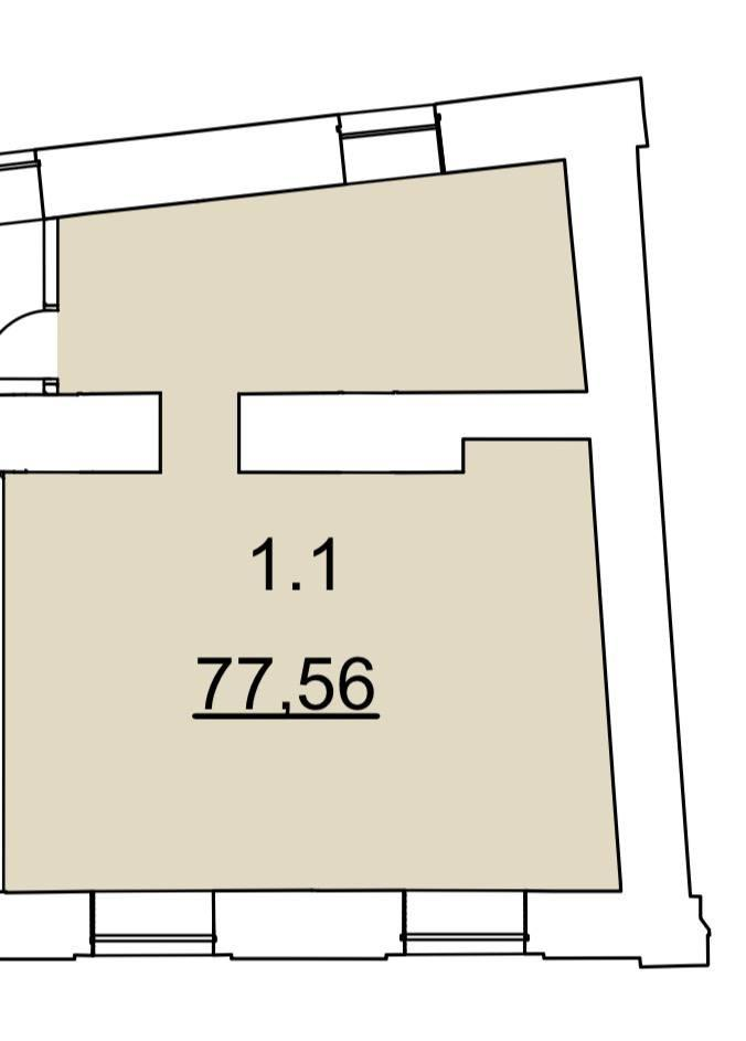 Студия 77.6 м2 в ЖК undefined корпус null этаж null