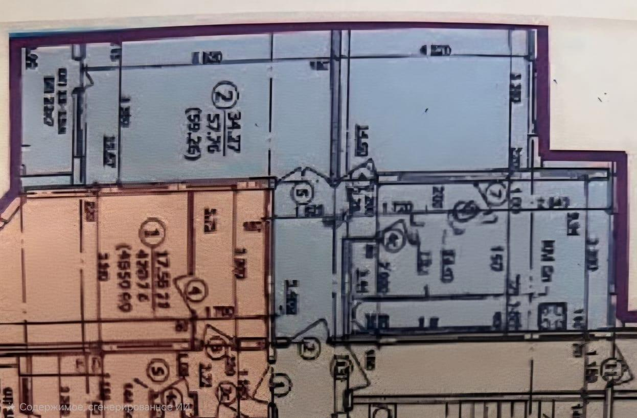 2-комнатная 58 м2 в ЖК undefined корпус null этаж 3