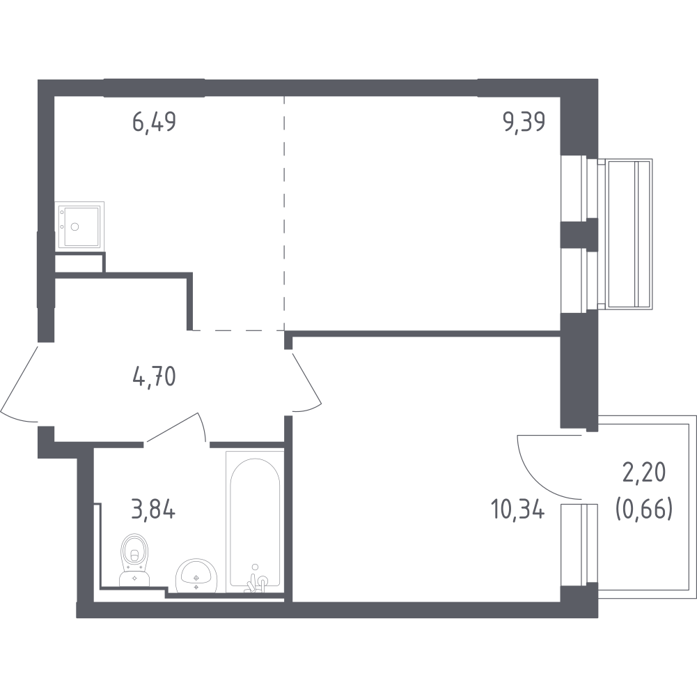 Студия 35 м2 в ЖК Рублёвский Квартал корпус null этаж 5