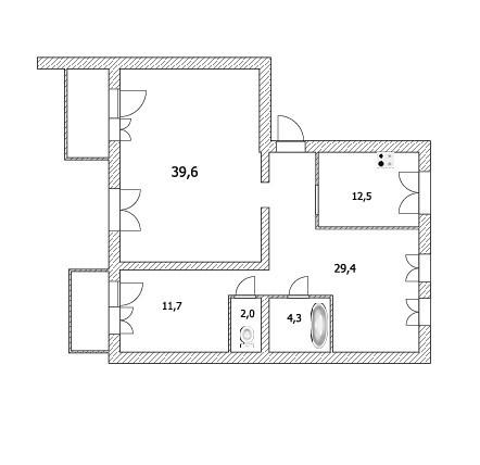 4-комнатная 99.5 м2 в ЖК undefined корпус null этаж 5
