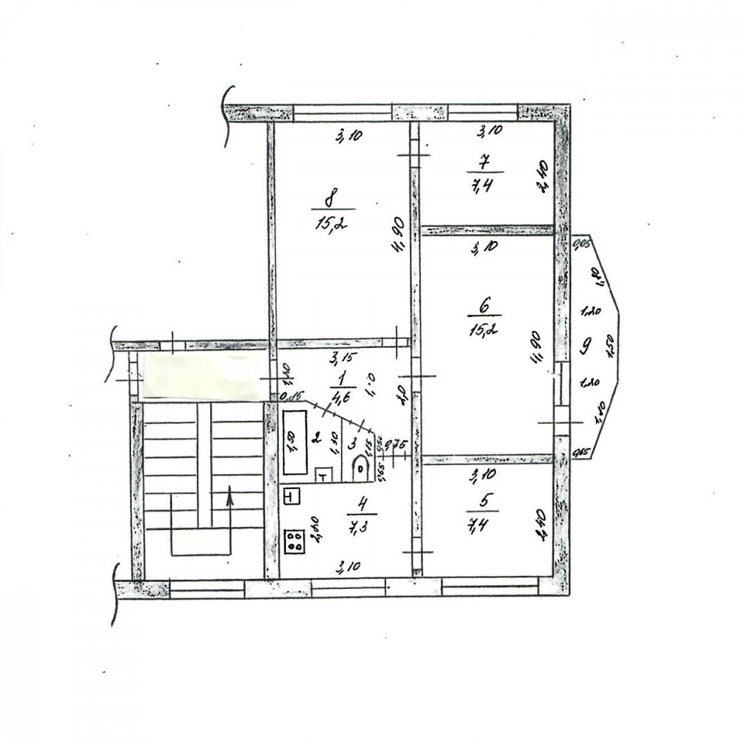 4-комнатная 63.1 м2 в ЖК undefined корпус null этаж 2