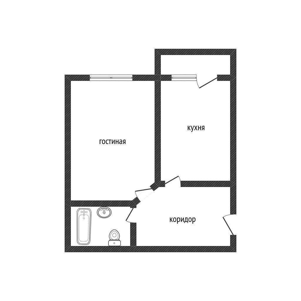 1-комнатная 40 м2 в ЖК undefined корпус null этаж 13