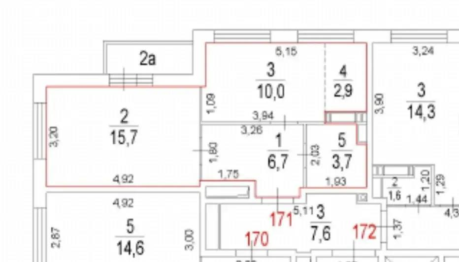 2-комнатная 39 м2 в ЖК undefined корпус null этаж 2