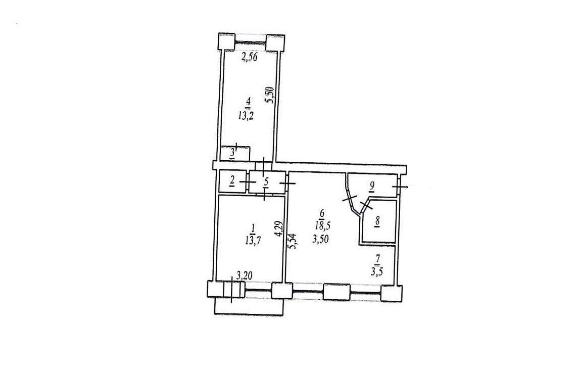 3-комнатная 62.4 м2 в ЖК undefined корпус null этаж 4