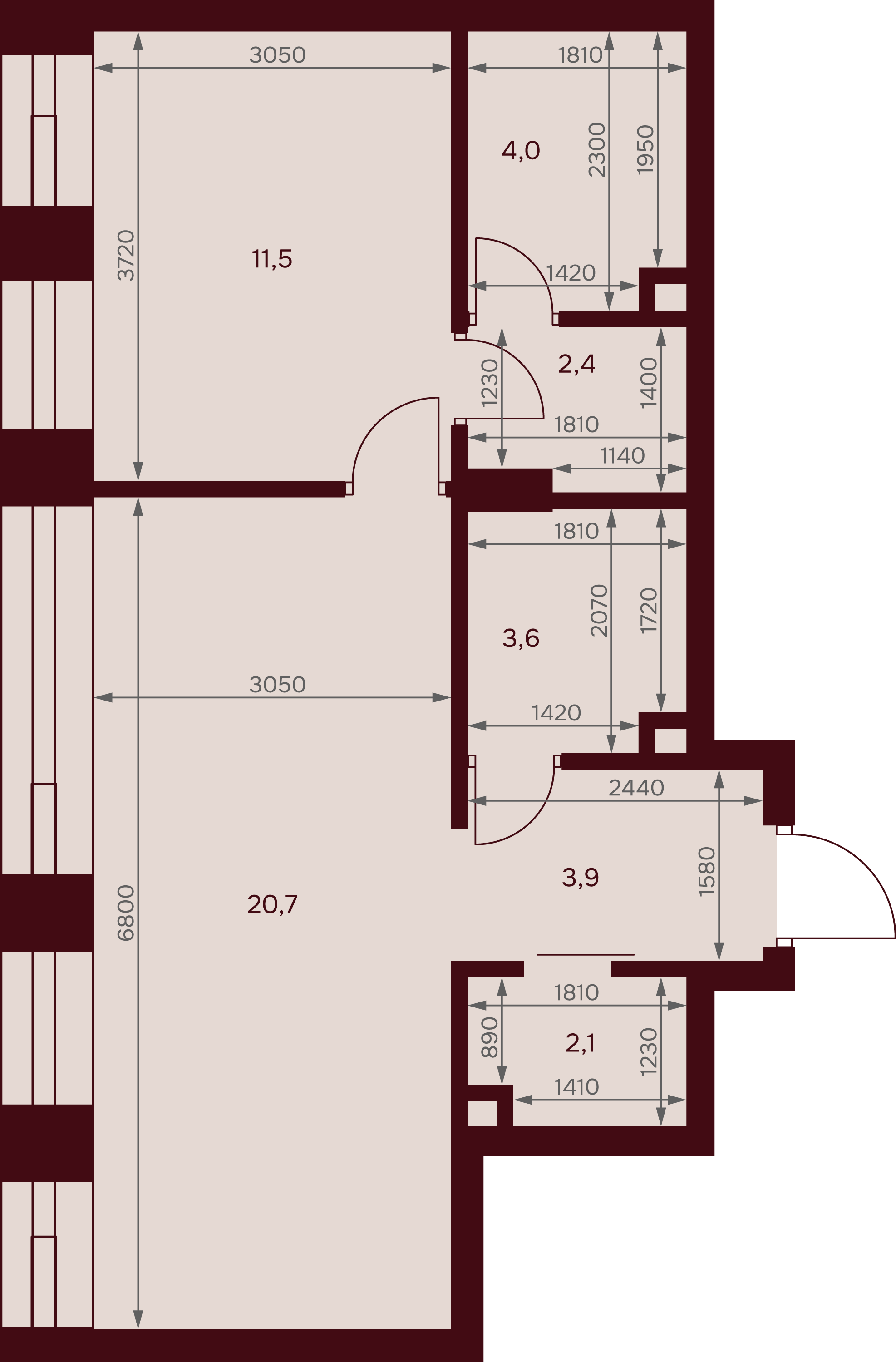 1-комнатная 48 м2 в ЖК Дом 7. Даниловский корпус null этаж 12