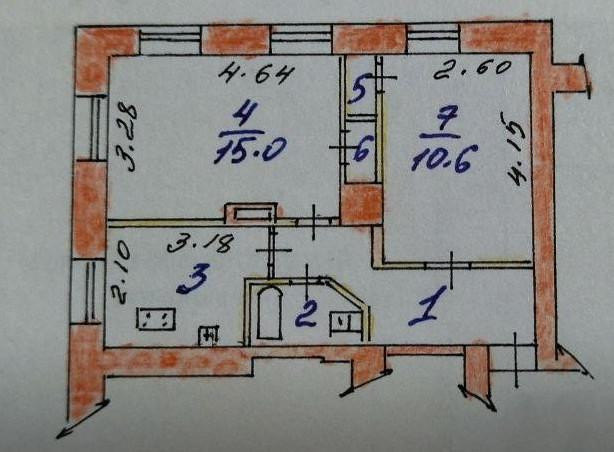 2-комнатная 42 м2 в ЖК undefined корпус null этаж 5