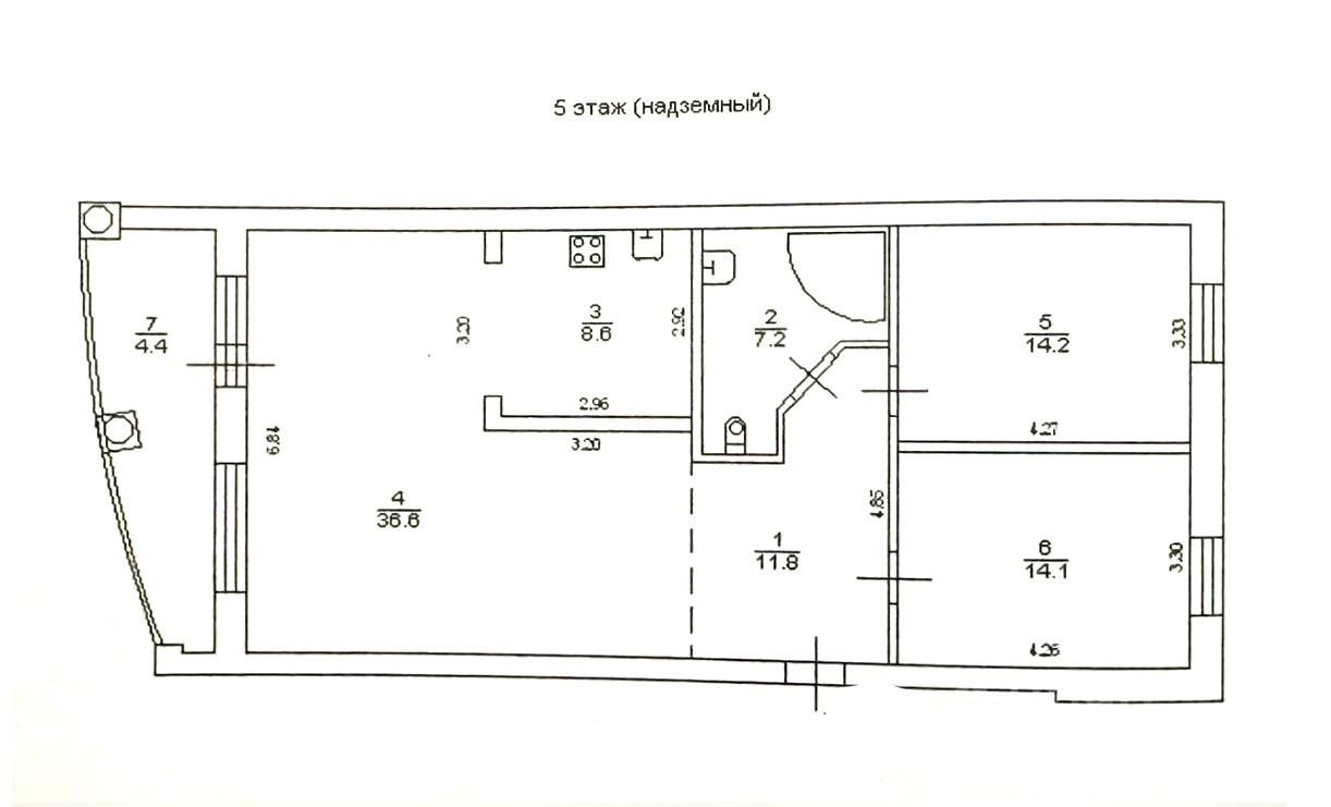 3-комнатная 92.5 м2 в ЖК undefined корпус null этаж 5