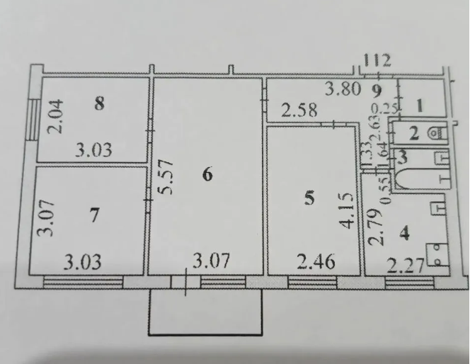 4-комнатная 59.9 м2 в ЖК undefined корпус null этаж 3