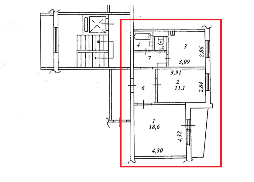 2-комнатная 50.3 м2 в ЖК undefined корпус null этаж 8