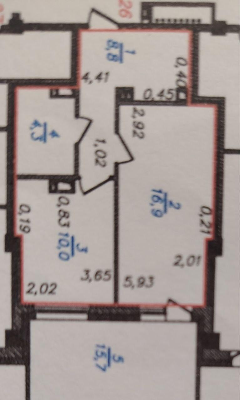 1-комнатная 40 м2 в ЖК undefined корпус null этаж 5