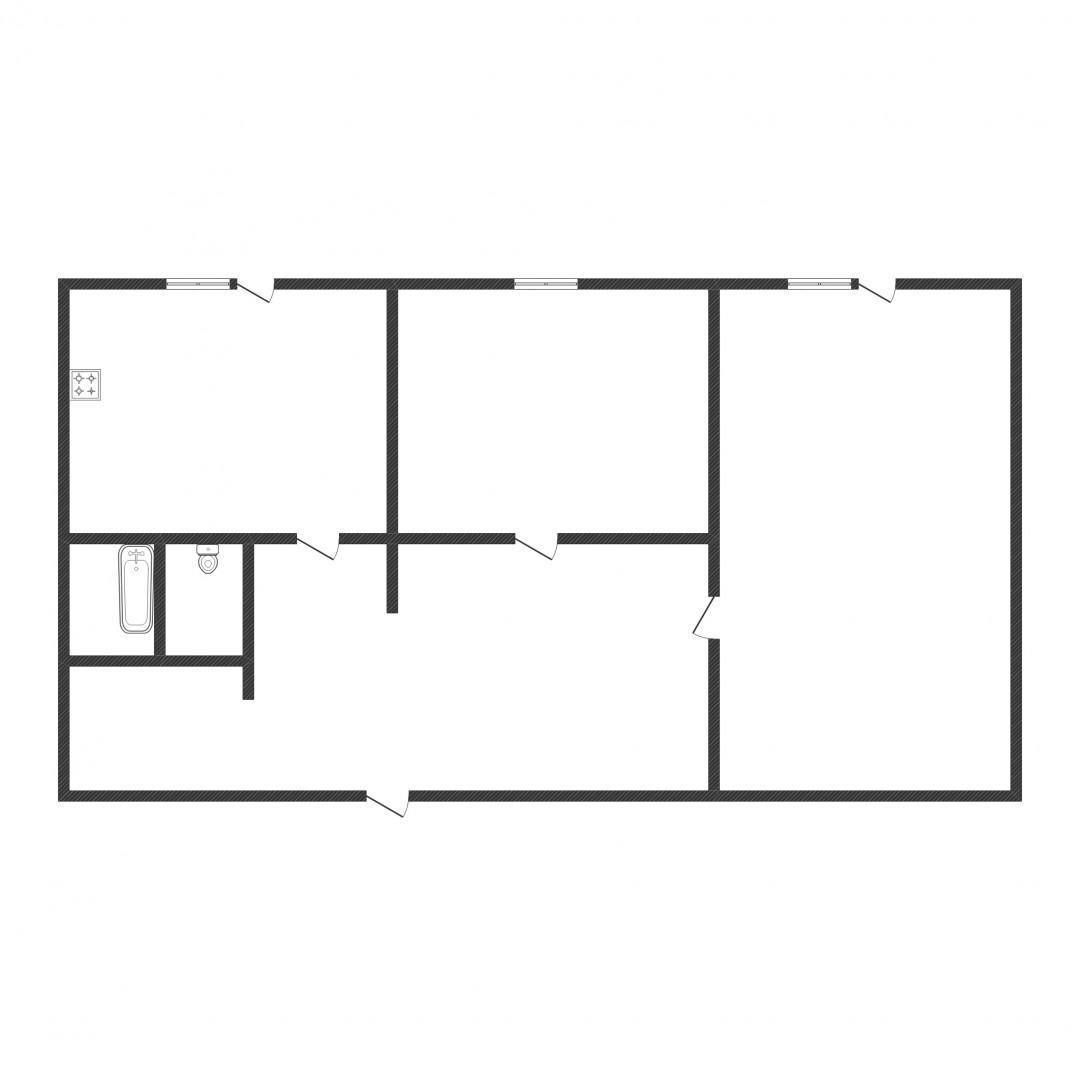 2-комнатная 47.7 м2 в ЖК undefined корпус null этаж 2