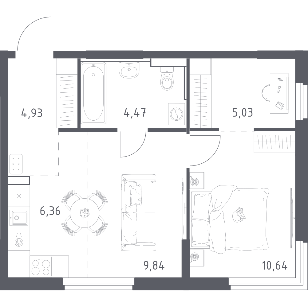 Студия 41 м2 в ЖК Донские Легенды корпус null этаж 12