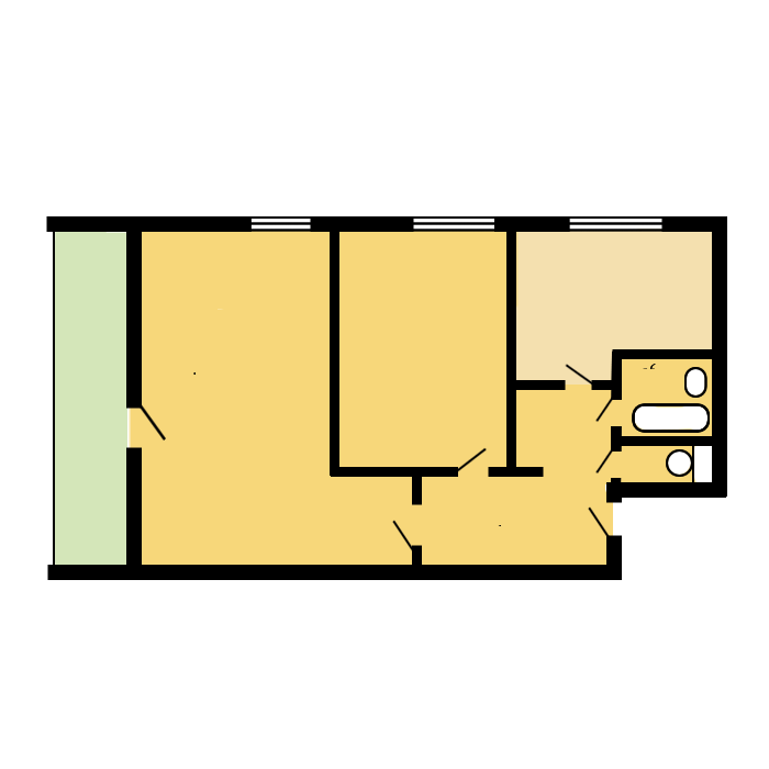 2-комнатная 46.8 м2 в ЖК undefined корпус null этаж 9