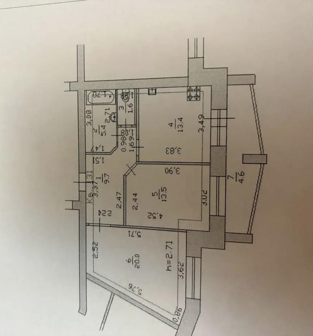 2-комнатная 63.6 м2 в ЖК undefined корпус null этаж 8