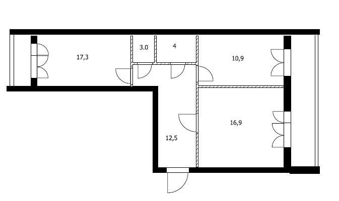 2-комнатная 62.1 м2 в ЖК undefined корпус null этаж 8