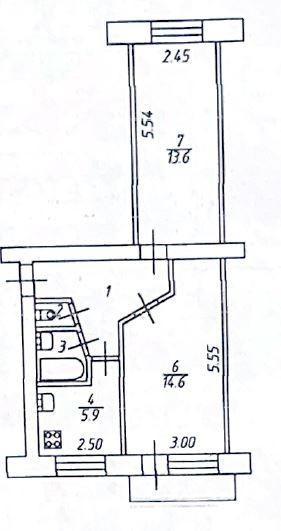 2-комнатная 43.5 м2 в ЖК undefined корпус null этаж 3
