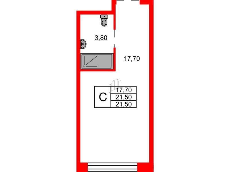 Студия 21 м2 в ЖК Industrial Avenir корпус null этаж 11