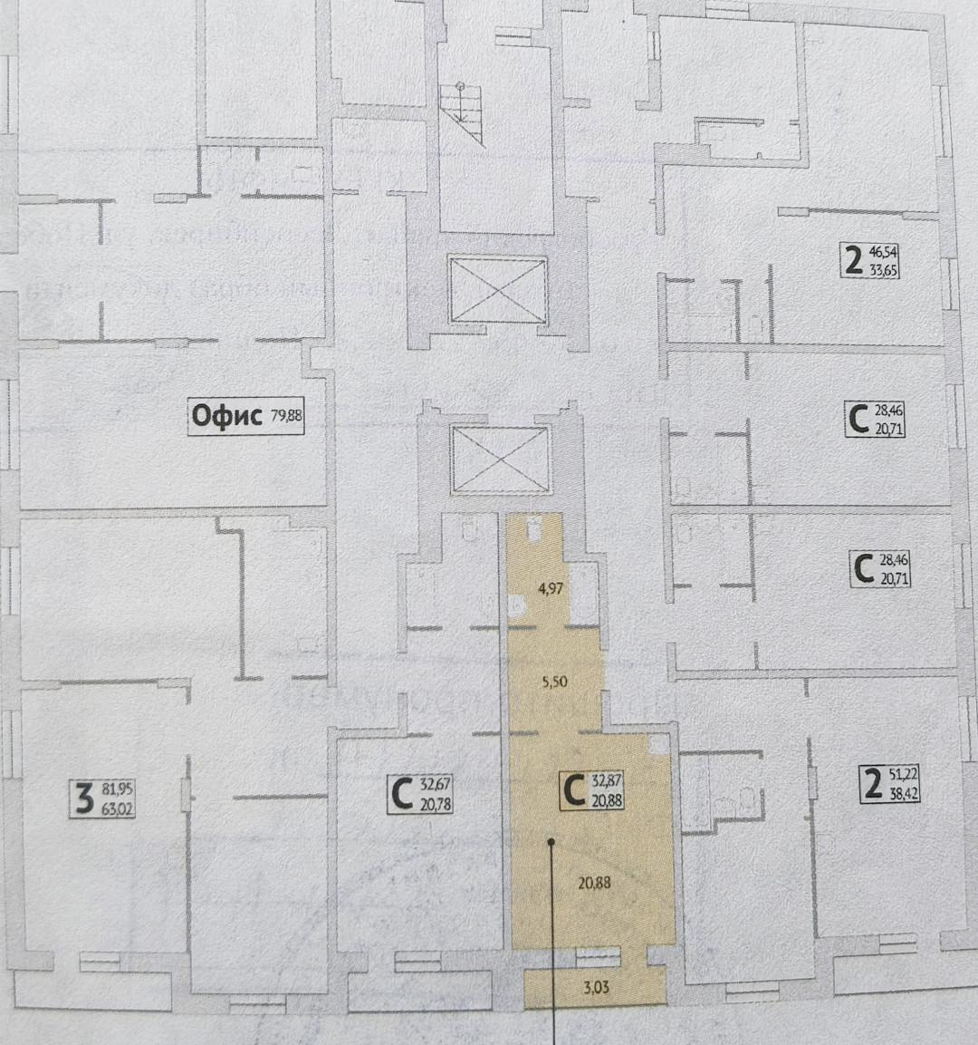 1-комнатная 32 м2 в ЖК undefined корпус null этаж 1