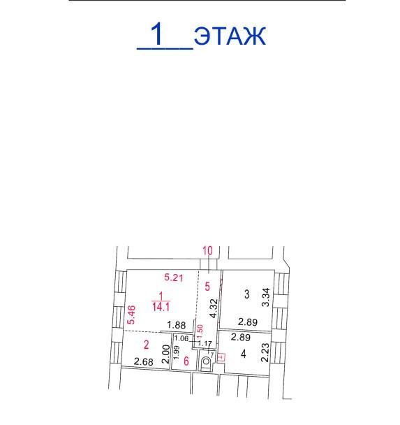 3-комнатная 43.4 м2 в ЖК undefined корпус null этаж 1