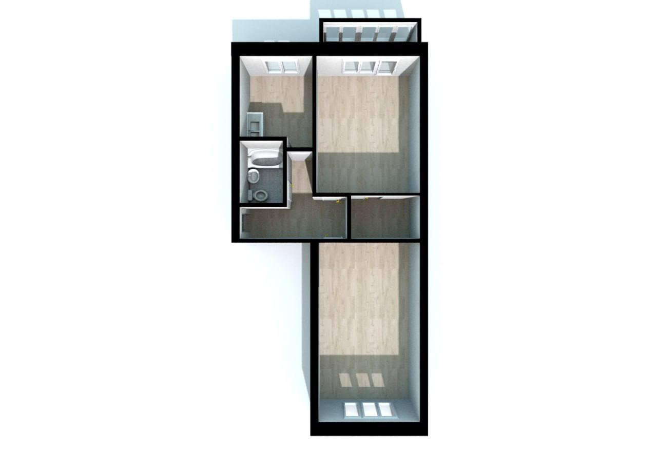 2-комнатная 44.6 м2 в ЖК undefined корпус null этаж 4