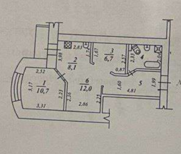 2-комнатная 52 м2 в ЖК undefined корпус null этаж 2