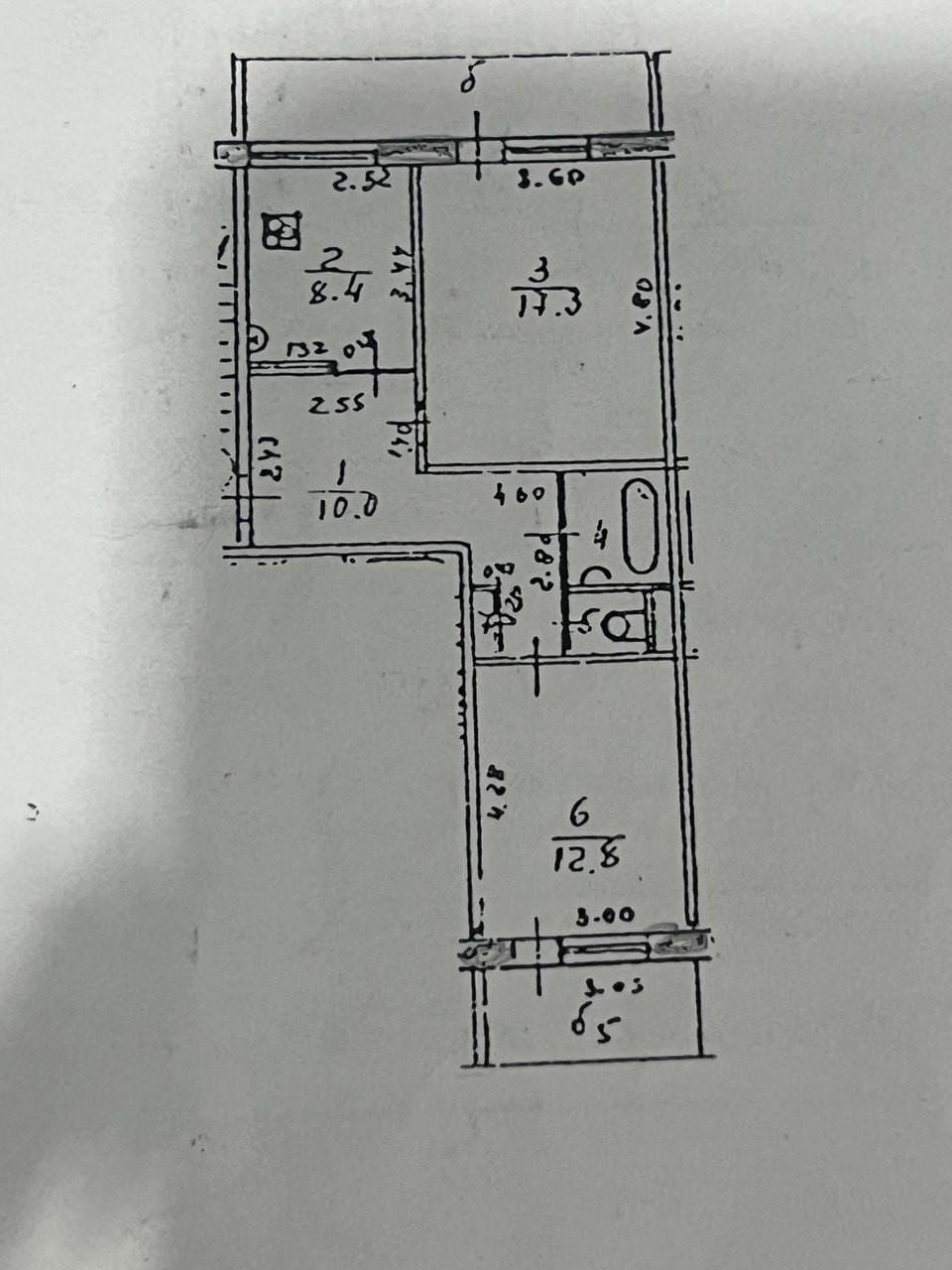 2-комнатная 52.6 м2 в ЖК undefined корпус null этаж 1
