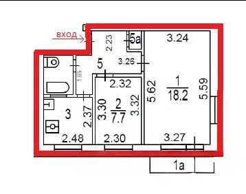2-комнатная 41.5 м2 в ЖК undefined корпус null этаж 4