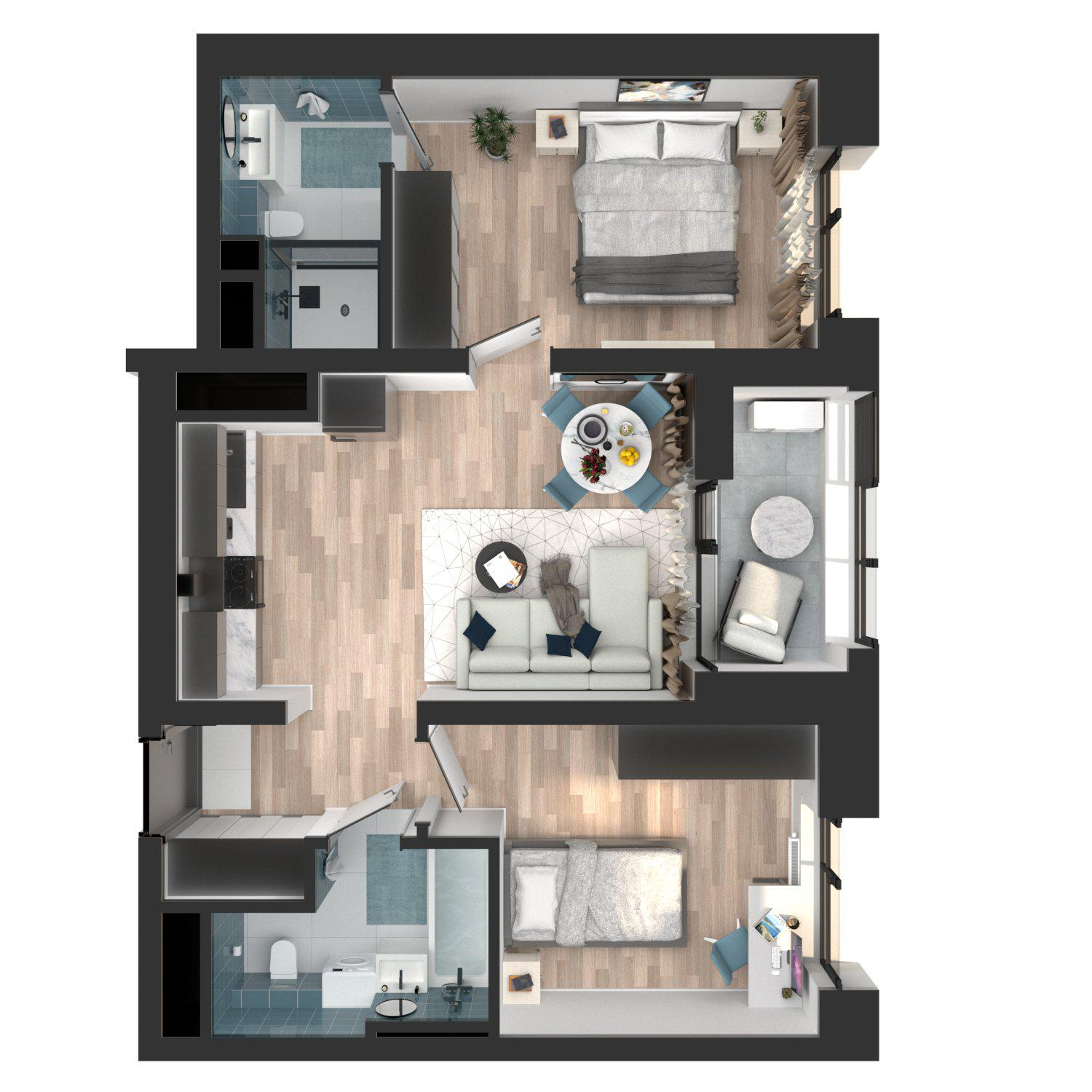 Студия 55 м2 в ЖК Мой Ритм корпус null этаж 13