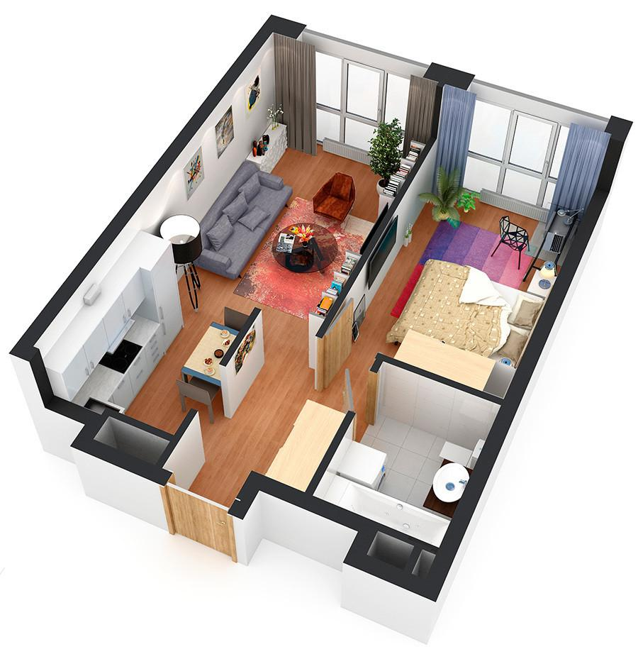 2-комнатная 36 м2 в ЖК undefined корпус null этаж 12