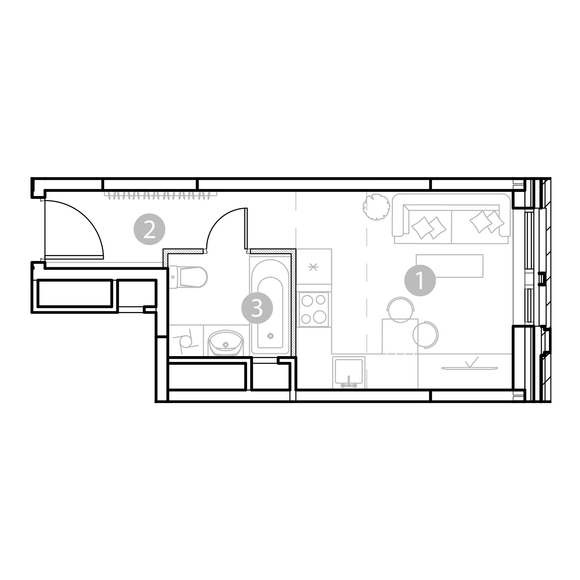 Студия 20 м2 в ЖК EvoPark Измайлово корпус null этаж 5