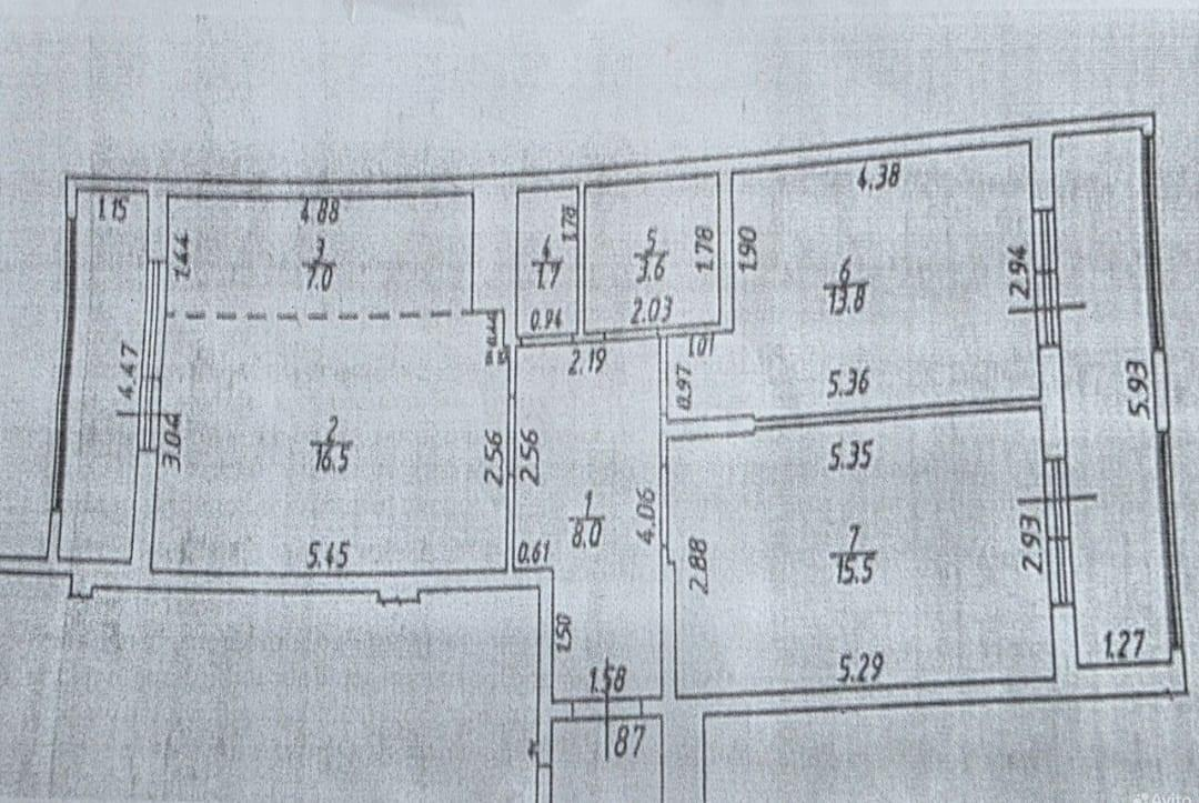 3-комнатная 73 м2 в ЖК undefined корпус null этаж 9