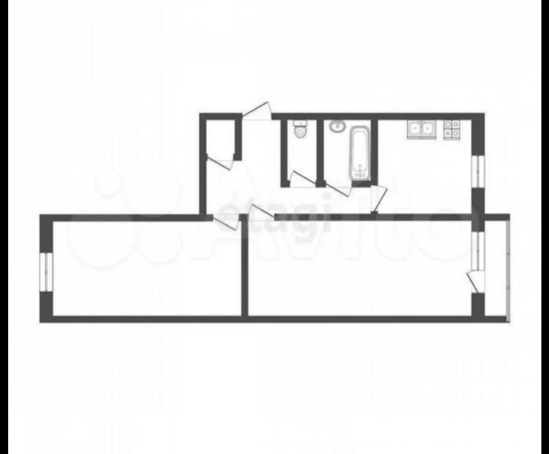 2-комнатная 47.9 м2 в ЖК undefined корпус null этаж 4