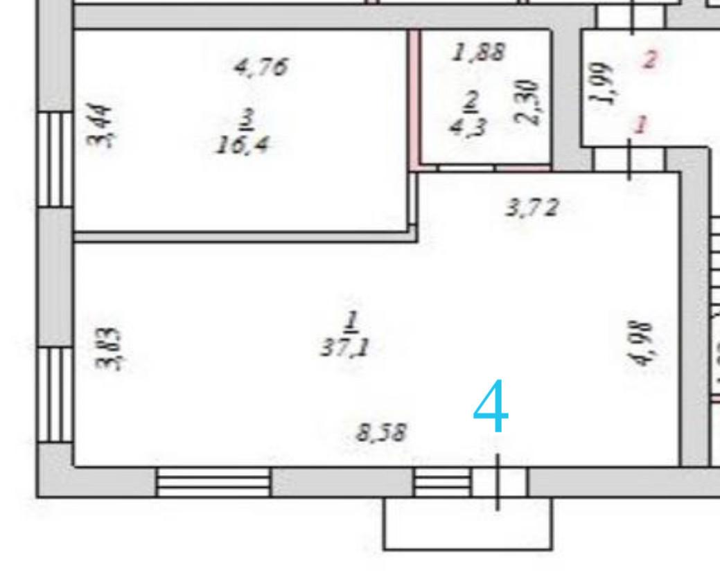 2-комнатная 59 м2 в ЖК undefined корпус null этаж 3