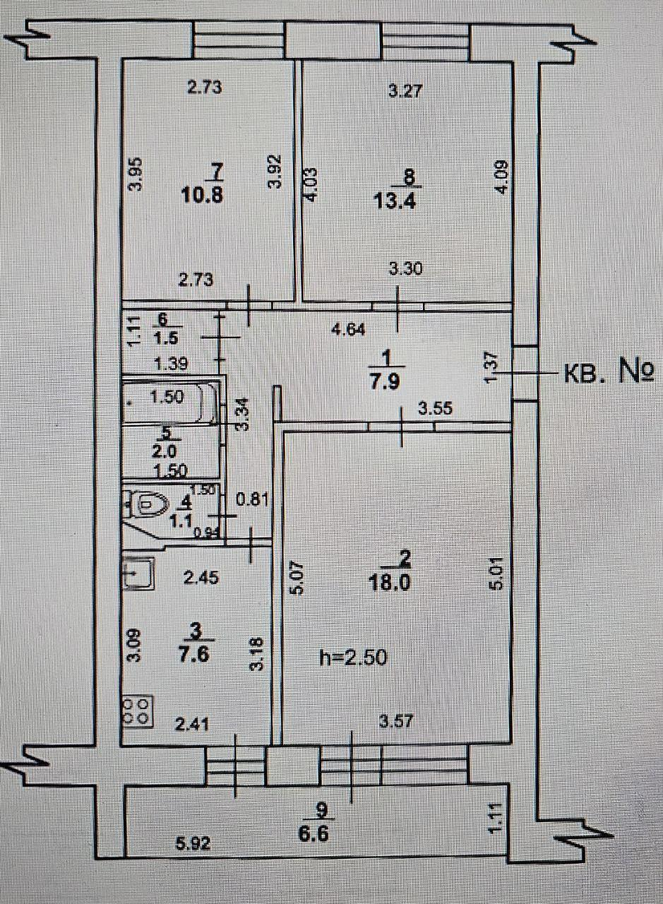 3-комнатная 62.3 м2 в ЖК undefined корпус null этаж 3