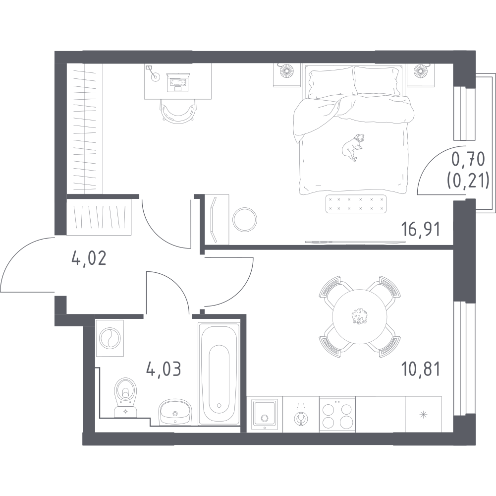 1-комнатная 35 м2 в ЖК Весна в Заречье корпус null этаж 9
