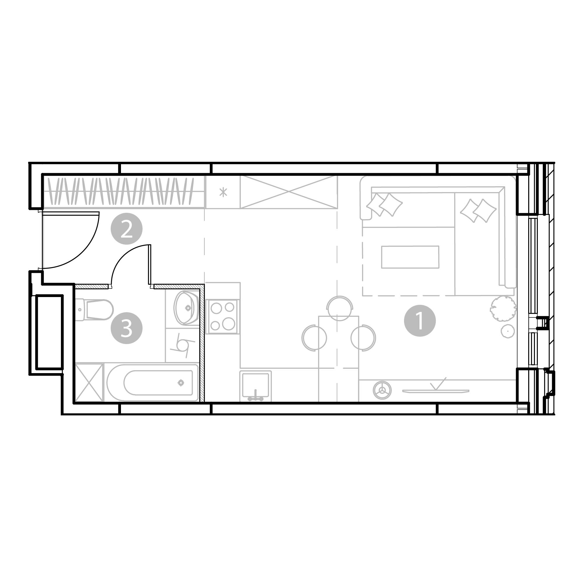 Студия 31 м2 в ЖК EvoPark Измайлово корпус null этаж 15