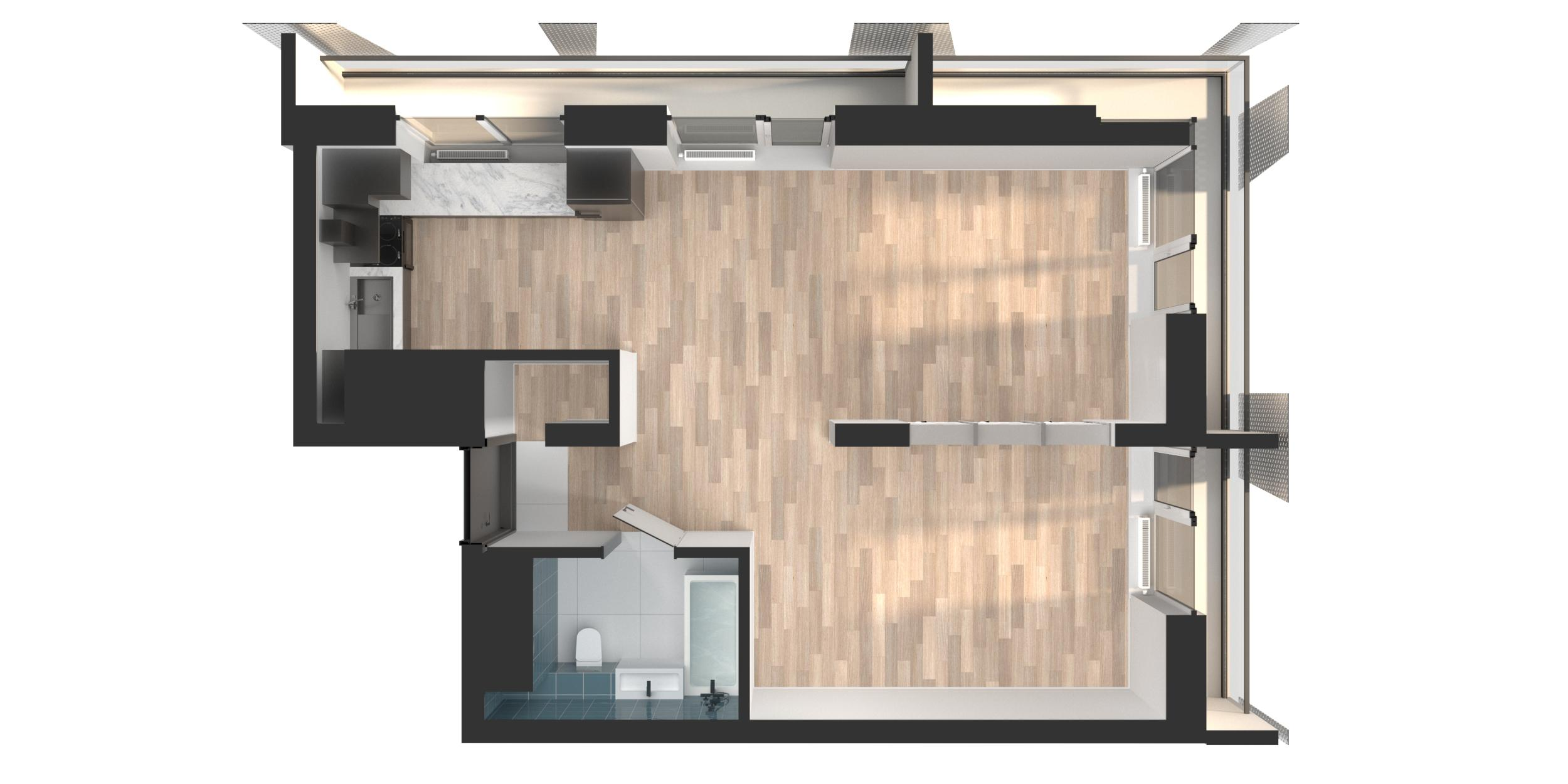 Студия 49 м2 в ЖК Мой Ритм корпус null этаж 15