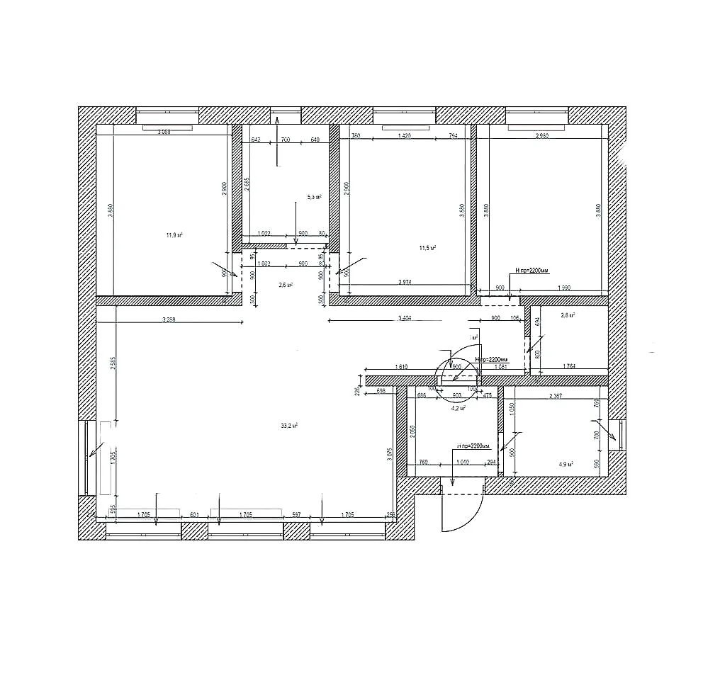 3-комнатная 109.3 м2 в ЖК undefined корпус null этаж null