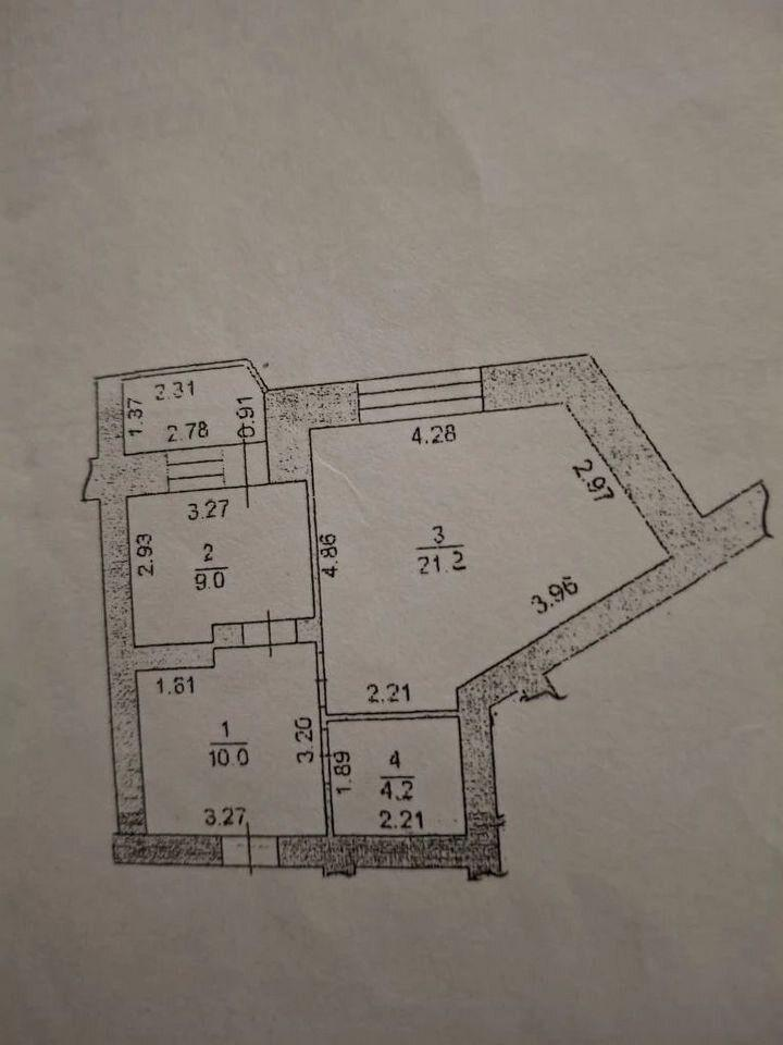 1-комнатная 44.4 м2 в ЖК undefined корпус null этаж 4