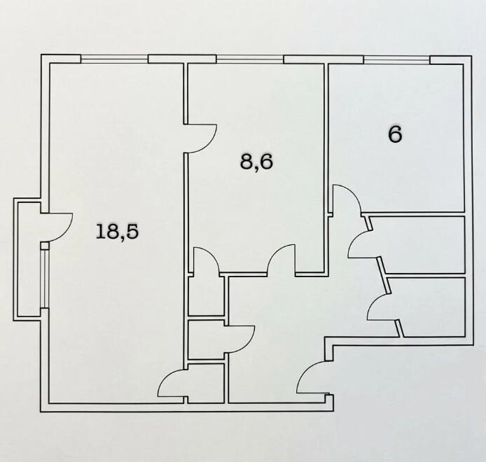 2-комнатная 42.4 м2 в ЖК undefined корпус null этаж 3
