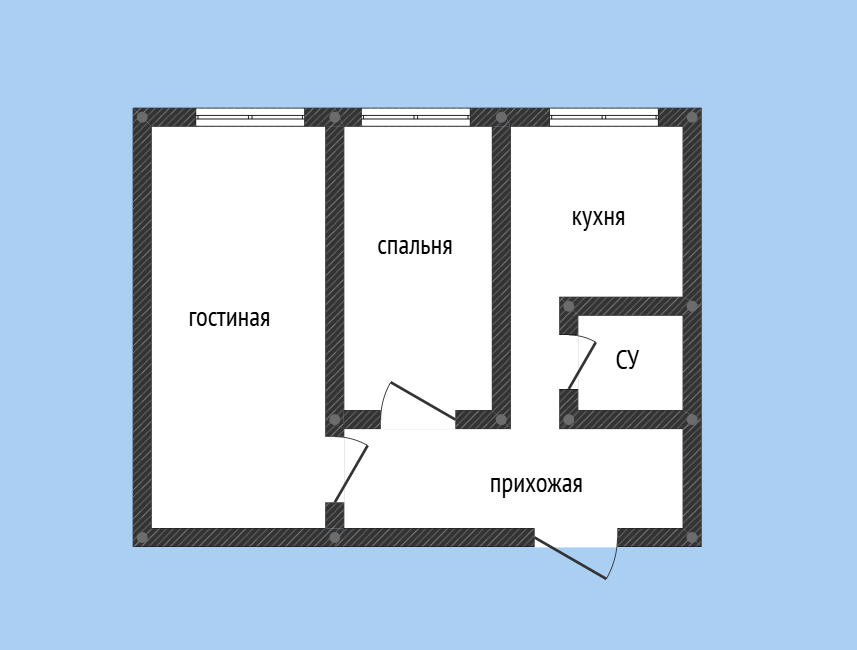 2-комнатная 62 м2 в ЖК undefined корпус null этаж 8