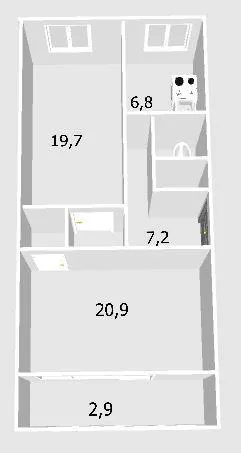 2-комнатная 64.2 м2 в ЖК undefined корпус null этаж 8