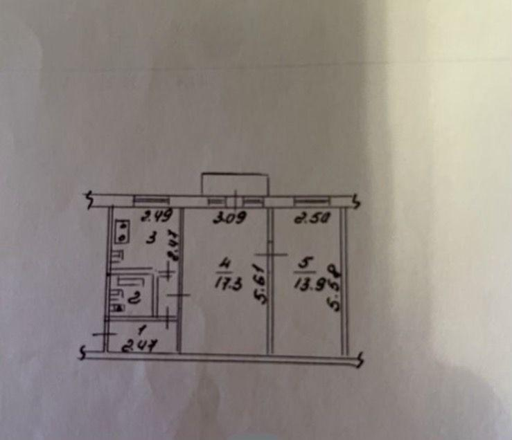 2-комнатная 44.4 м2 в ЖК undefined корпус null этаж 5