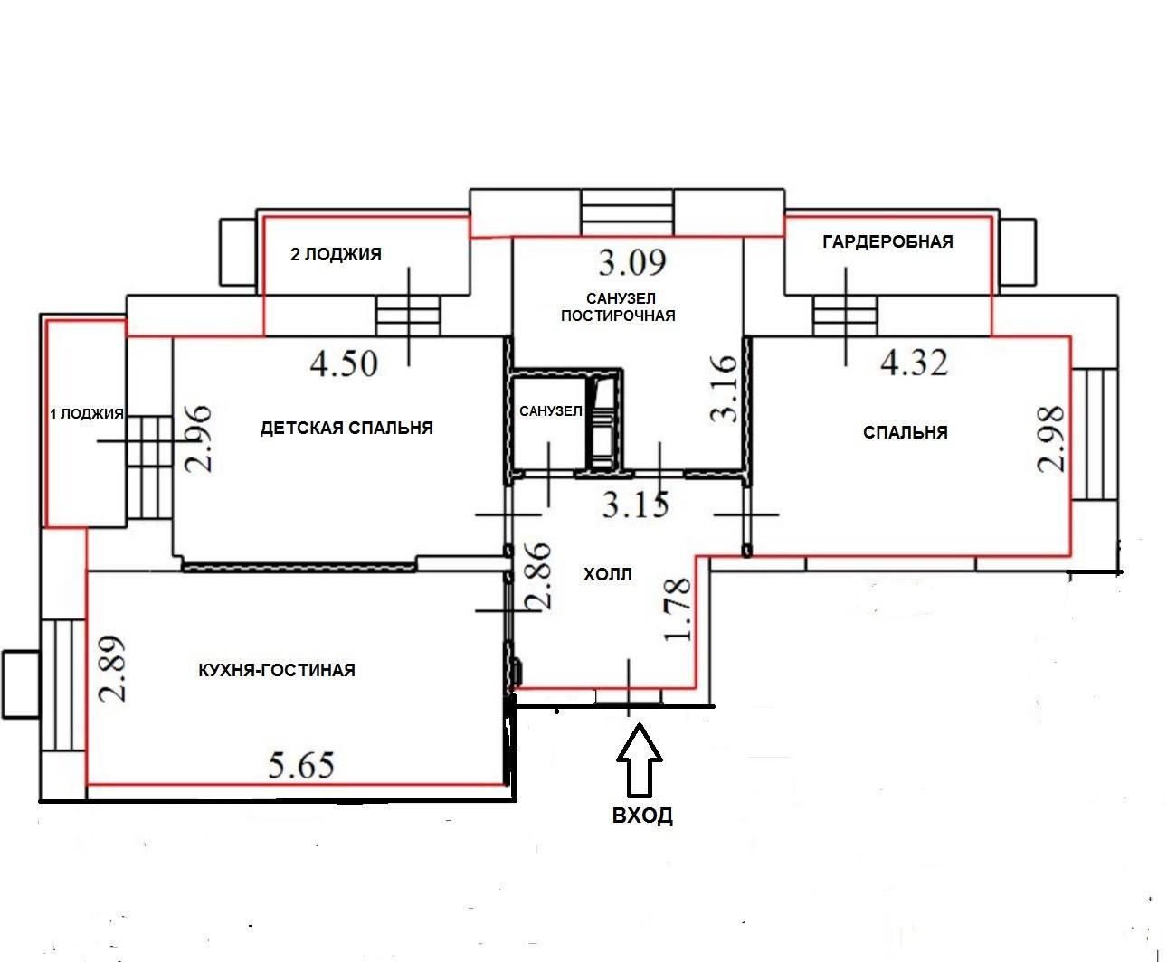 2-комнатная 60 м2 в ЖК undefined корпус null этаж 5