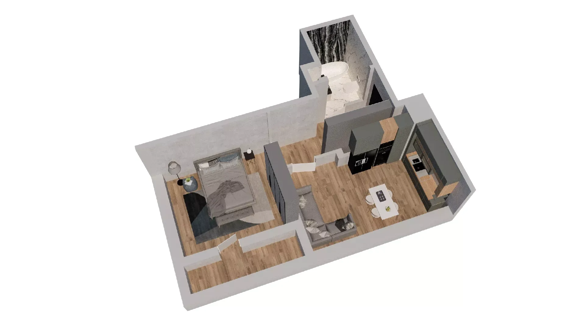 1-комнатная 36 м2 в ЖК Пальмира 2.0 корпус null этаж 1