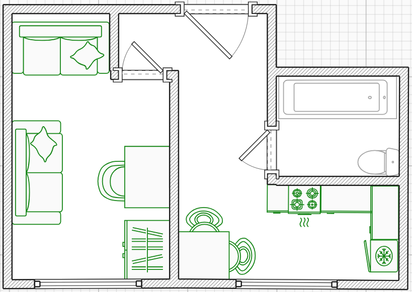 1-комнатная 25.9 м2 в ЖК undefined корпус null этаж 1