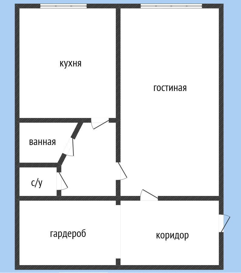 1-комнатная 48 м2 в ЖК undefined корпус null этаж 2