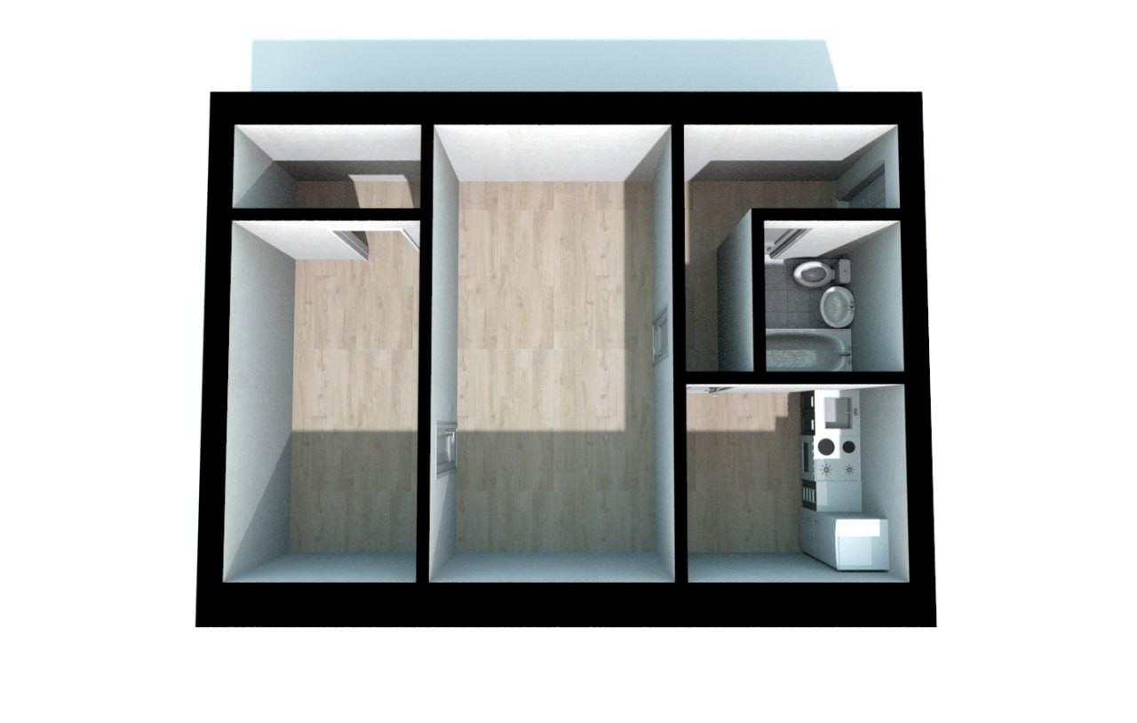 2-комнатная 43.1 м2 в ЖК undefined корпус null этаж 2