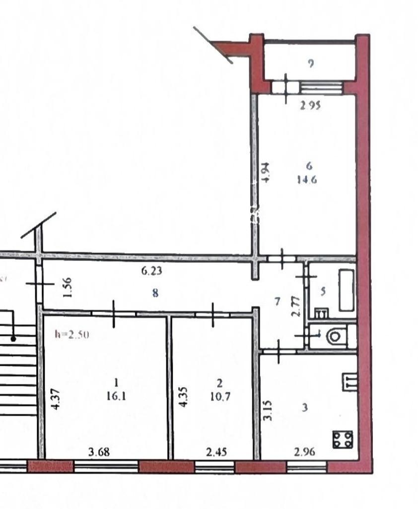 3-комнатная 70.5 м2 в ЖК undefined корпус null этаж 5