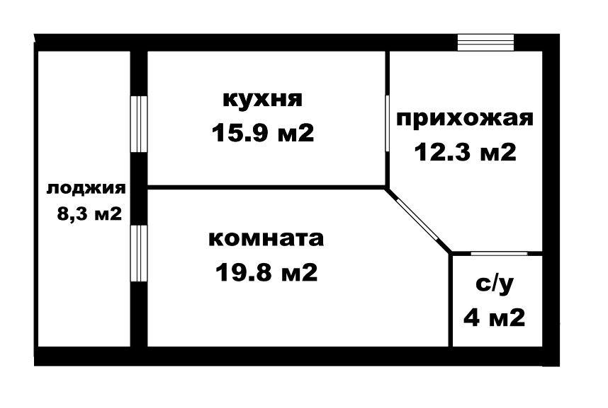 1-комнатная 51.6 м2 в ЖК undefined корпус null этаж 6